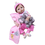 Maxbell Lovely 56cm Reborn Doll Full Silicone Newborn Baby Girl Doll Toy Clothes Set - Aladdin Shoppers