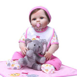 Maxbell Lovely 56cm Reborn Doll Full Silicone Newborn Baby Girl Doll Toy Clothes Set - Aladdin Shoppers