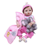 Maxbell Lovely 56cm Reborn Doll Full Silicone Newborn Baby Girl Doll Toy Clothes Set - Aladdin Shoppers