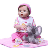 Maxbell Lovely 56cm Reborn Doll Full Silicone Newborn Baby Girl Doll Toy Clothes Set - Aladdin Shoppers