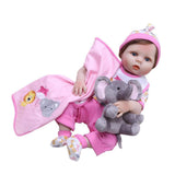 Maxbell Lovely 56cm Reborn Doll Full Silicone Newborn Baby Girl Doll Toy Clothes Set - Aladdin Shoppers