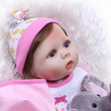 Maxbell Lovely 56cm Reborn Doll Full Silicone Newborn Baby Girl Doll Toy Clothes Set - Aladdin Shoppers