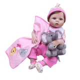 Maxbell Lovely 56cm Reborn Doll Full Silicone Newborn Baby Girl Doll Toy Clothes Set - Aladdin Shoppers