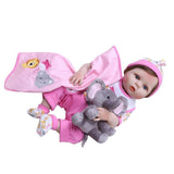 Maxbell Lovely 56cm Reborn Doll Full Silicone Newborn Baby Girl Doll Toy Clothes Set - Aladdin Shoppers