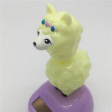 Maxbell Lovely Auto Car Ornament Solar Powered Swinging Alpaca Doll Bobblehead Toy Home Table Decor Educational - Aladdin Shoppers