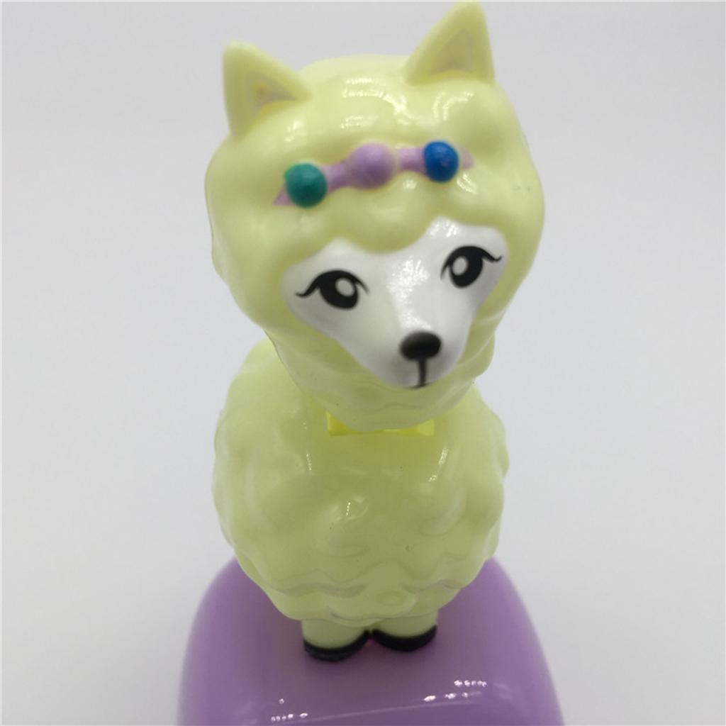 Maxbell Lovely Auto Car Ornament Solar Powered Swinging Alpaca Doll Bobblehead Toy Home Table Decor Educational - Aladdin Shoppers