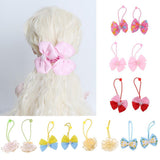 Maxbell Lovely Bowknot Flower Hair Band Rope for Doll Children Makeup Pink Bowknot - Aladdin Shoppers
