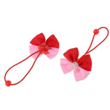 Maxbell Lovely Bowknot Flower Hair Band Rope for Doll Children Makeup Red Bowknot - Aladdin Shoppers