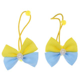 Maxbell Lovely Bowknot Flower Hair Band Rope for Doll Children Makeup Yellow Bowknot - Aladdin Shoppers
