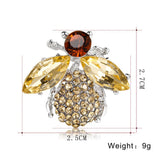 Maxbell Lovely Champagne Acrylic Honey Bee Brooch Pin Jewelry Rhinestone Brooch - Aladdin Shoppers