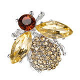 Maxbell Lovely Champagne Acrylic Honey Bee Brooch Pin Jewelry Rhinestone Brooch - Aladdin Shoppers