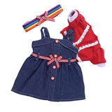 Maxbell Lovely Doll Denim Skirt Coat Hairband Set for American Doll Clothes - Aladdin Shoppers