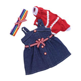 Maxbell Lovely Doll Denim Skirt Coat Hairband Set for American Doll Clothes - Aladdin Shoppers