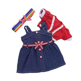 Maxbell Lovely Doll Denim Skirt Coat Hairband Set for American Doll Clothes - Aladdin Shoppers