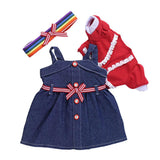 Maxbell Lovely Doll Denim Skirt Coat Hairband Set for American Doll Clothes - Aladdin Shoppers