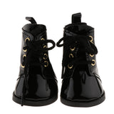 Maxbell Lovely Doll PU Shoes for Doll Shoes 18inch Doll Accs Black - Aladdin Shoppers