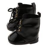 Maxbell Lovely Doll PU Shoes for Doll Shoes 18inch Doll Accs Black - Aladdin Shoppers
