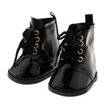 Maxbell Lovely Doll PU Shoes for Doll Shoes 18inch Doll Accs Black - Aladdin Shoppers