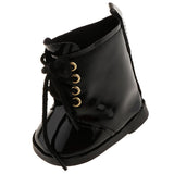 Maxbell Lovely Doll PU Shoes for Doll Shoes 18inch Doll Accs Black - Aladdin Shoppers