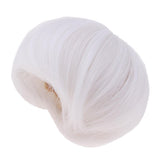Maxbell Lovely Doll Short Bob Hair for 1/8 BJD Dolls DIY Making Accessory White - Aladdin Shoppers