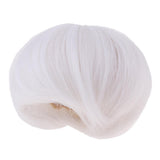Maxbell Lovely Doll Short Bob Hair for 1/8 BJD Dolls DIY Making Accessory White - Aladdin Shoppers