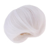 Maxbell Lovely Doll Short Bob Hair for 1/8 BJD Dolls DIY Making Accessory White - Aladdin Shoppers
