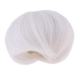 Maxbell Lovely Doll Short Bob Hair for 1/8 BJD Dolls DIY Making Accessory White - Aladdin Shoppers
