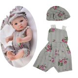 Maxbell Lovely Overalls Hat Clothes Suit for 10-11inch Nebworn Baby Girl Doll - Aladdin Shoppers