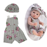 Maxbell Lovely Overalls Hat Clothes Suit for 10-11inch Nebworn Baby Girl Doll - Aladdin Shoppers