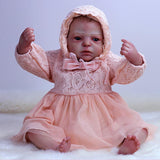 Maxbell Lovely Pink Lace Dress Hat Suit for 20"-22" Reborn Baby Girl Doll Clothes - Aladdin Shoppers