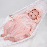 Maxbell Lovely Pink Lace Dress Hat Suit for 20"-22" Reborn Baby Girl Doll Clothes - Aladdin Shoppers