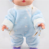 Maxbell Lovely Plush Jumpsuit Hat Suit for 25cm Mellchan Baby Doll Accessories Blue - Aladdin Shoppers
