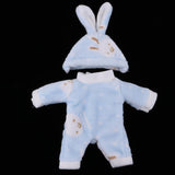 Maxbell Lovely Plush Jumpsuit Hat Suit for 25cm Mellchan Baby Doll Accessories Blue - Aladdin Shoppers