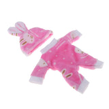 Maxbell Lovely Plush Jumpsuit Hat Suit for 25cm Mellchan Baby Doll Accessories Pink - Aladdin Shoppers