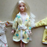 Maxbell Lovely Printed Sleepwear Nightgown for 1/6 Girl Dolls Accessory Yellow - Aladdin Shoppers