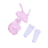 Maxbell Lovely Rabbit Rompers Hat Socks for 10''-11'' Reborn Baby Girl Doll Clothes - Aladdin Shoppers