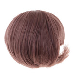 Maxbell Lovely Short Straight Hair Bob Wig for 1/4 BJD Doll DIY Making Accs Chestnut - Aladdin Shoppers