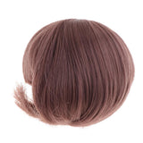 Maxbell Lovely Short Straight Hair Bob Wig for 1/4 BJD Doll DIY Making Accs Chestnut - Aladdin Shoppers