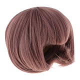 Maxbell Lovely Short Straight Hair Bob Wig for 1/4 BJD Doll DIY Making Accs Chestnut - Aladdin Shoppers