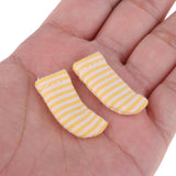 Maxbell Lovely Striped Socks Clothes for OB11 Obitsu11 Dolls Accessories Yellow - Aladdin Shoppers