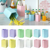 Maxbell Lovely Wooden Tabletop Storage Box Pen Container Brush Pot White Square - Aladdin Shoppers