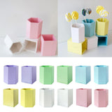 Maxbell Lovely Wooden Tabletop Storage Box Pen Container Brush Pot White Square - Aladdin Shoppers