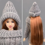 Maxbell Lovely Wool Knitted Beanie Hat Ski Cap For 12inch Doll Winter Outfits Blue - Aladdin Shoppers