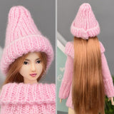 Maxbell Lovely Wool Knitted Beanie Hat Ski Cap For 12inch Doll Winter Outfits Blue - Aladdin Shoppers