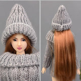 Maxbell Lovely Wool Knitted Beanie Hat Ski Cap For 12inch Doll Winter Outfits Gray - Aladdin Shoppers