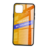 Maxbell Luxury Glass NEVER GIVE UP BE YOURSELF Phone Case for iPhone 11 5.8inch - Aladdin Shoppers