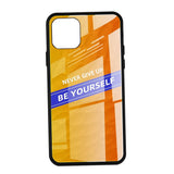 Maxbell Luxury Glass NEVER GIVE UP BE YOURSELF Phone Case for iPhone 11 5.8inch - Aladdin Shoppers