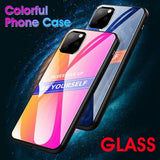 Maxbell Luxury Glass NEVER GIVE UP BE YOURSELF Phone Case for iPhone 11 6.1inch - Aladdin Shoppers