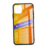 Maxbell Luxury Glass NEVER GIVE UP BE YOURSELF Phone Case for iPhone 11 6.1inch - Aladdin Shoppers