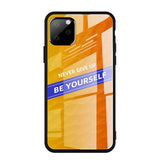 Maxbell Luxury Glass NEVER GIVE UP BE YOURSELF Phone Case for iPhone 11 6.1inch - Aladdin Shoppers